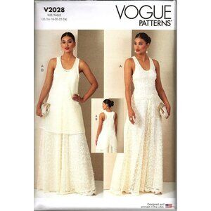 Vogue V2028 Misses 16 to 24 Dress and Overskirt Uncut Sewing Pattern